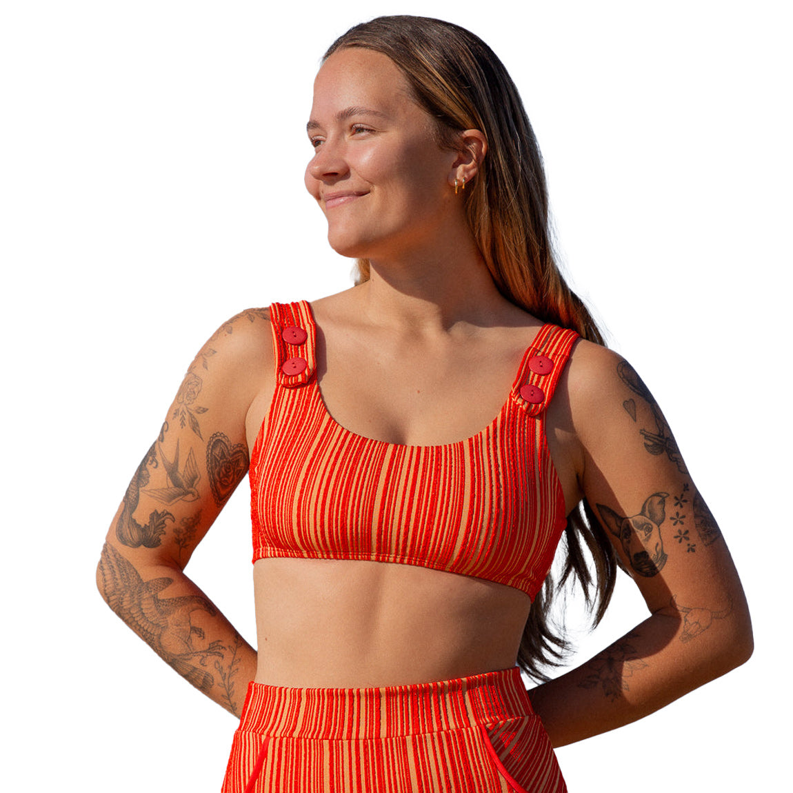 SEEA GEORGIA TOP - CHERRY RIB