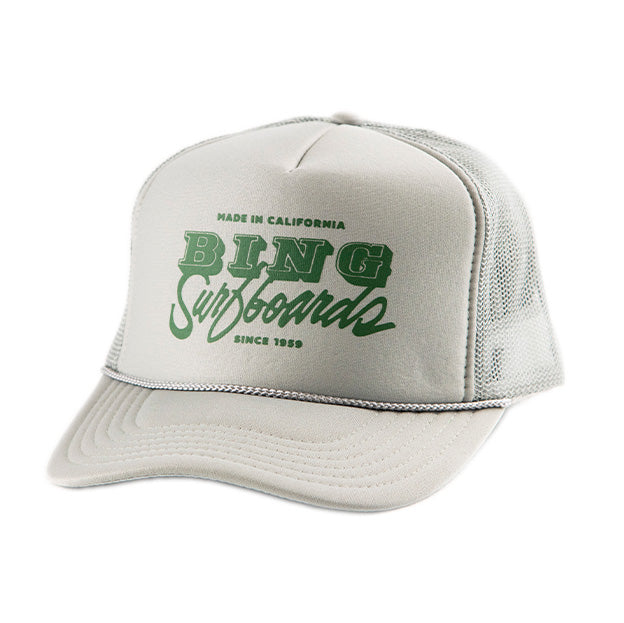 VAN SCRIPT Trucker Hat Grey
